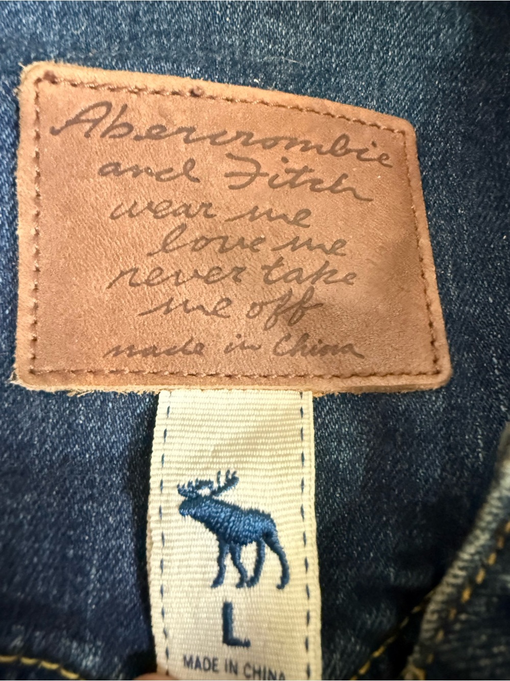 Vintage Y2K Abercrombie & Fitch Denim Jacket - Size Large - Picture 3 of 6
